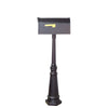Classic Curbside Mailbox and Tacoma Mailbox Post with Direct Burial Kit - Special Lite Products