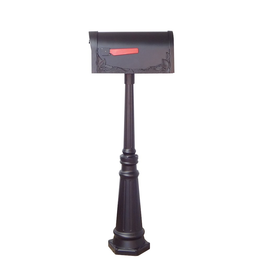 Floral Curbside Mailbox and Tacoma Mailbox Post with Direct Burial Kit - Special Lite Products