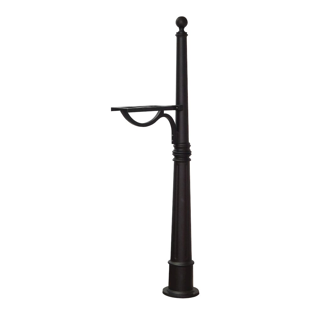Traditional Curbside Mailbox with Newspaper Tube and Ashland Mailbox Post - Special Lite Products