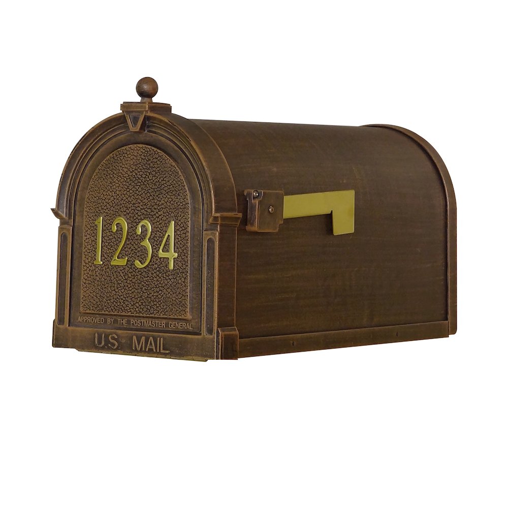 Berkshire Curbside Mailbox with Front Address Numbers and Richland Mailbox Post - Special Lite Products