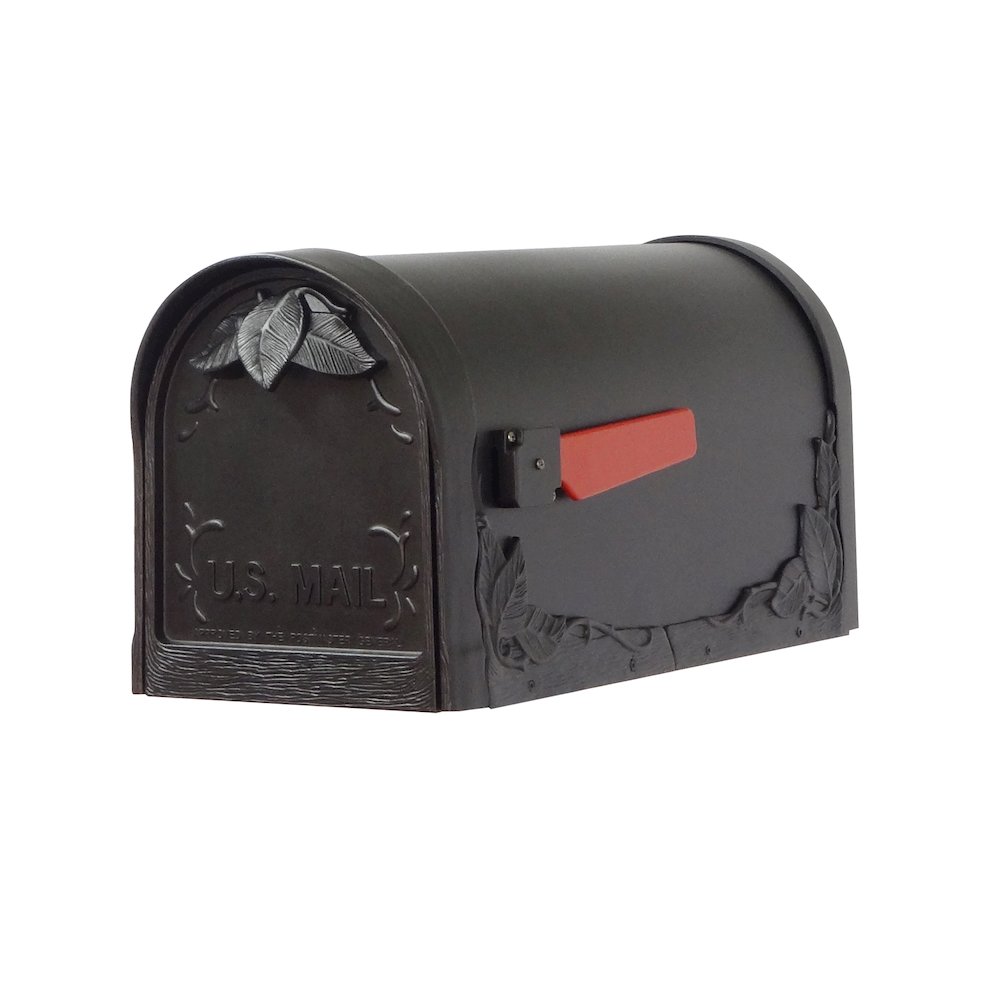 Floral Curbside Mailbox with Locking Insert and Albion Mailbox Post - Special Lite Products