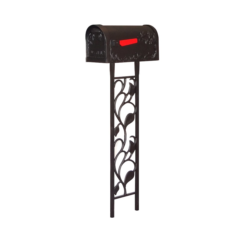 Hummingbird Curbside Mailbox with Floral Mailbox Post - Special Lite Products
