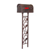 Hummingbird Curbside Mailbox with Floral Mailbox Post - Special Lite Products