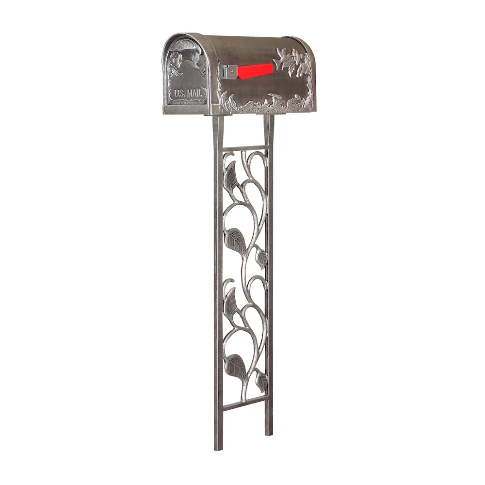 Hummingbird Curbside Mailbox with Floral Mailbox Post - Special Lite Products