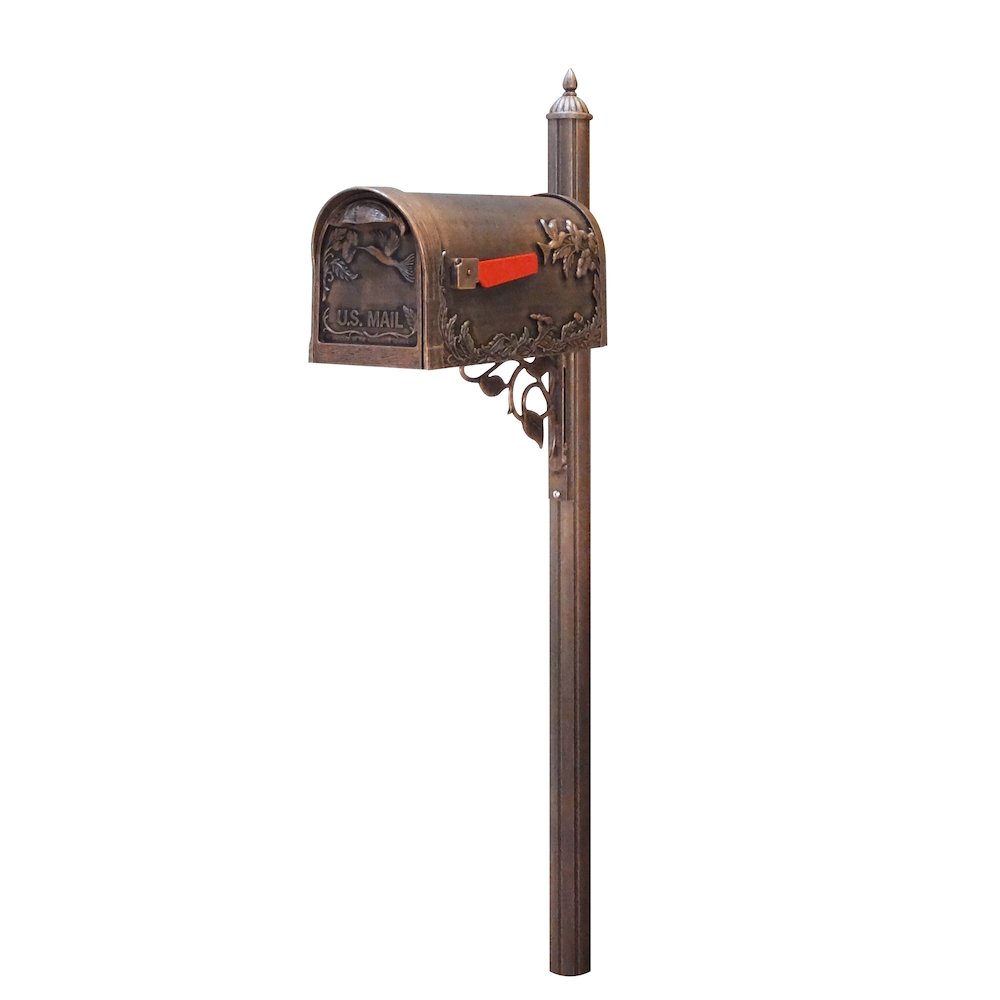Hummingbird Curbside Mailbox with Albion Mailbox Post - Special Lite Products