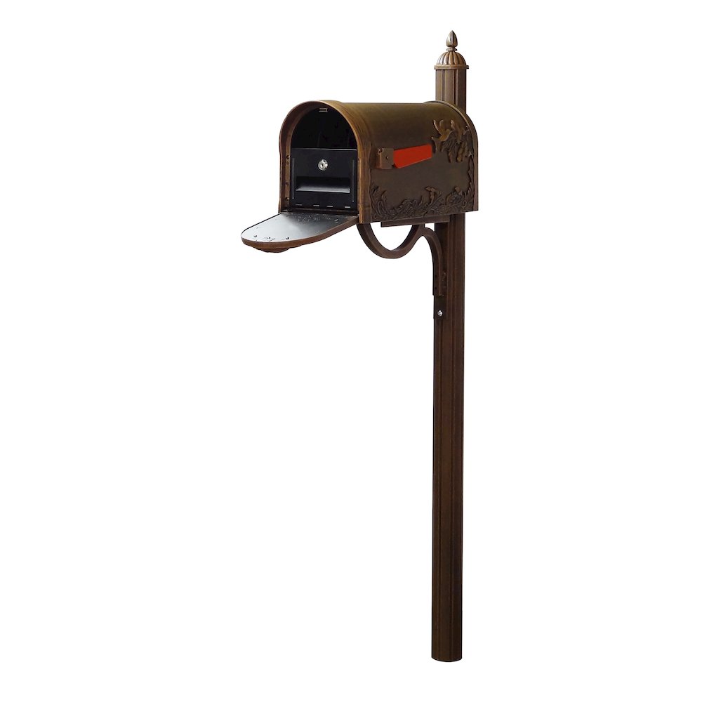 Hummingbird Curbside Mailbox with Locking Insert and Richland Mailbox Post - Special Lite Products