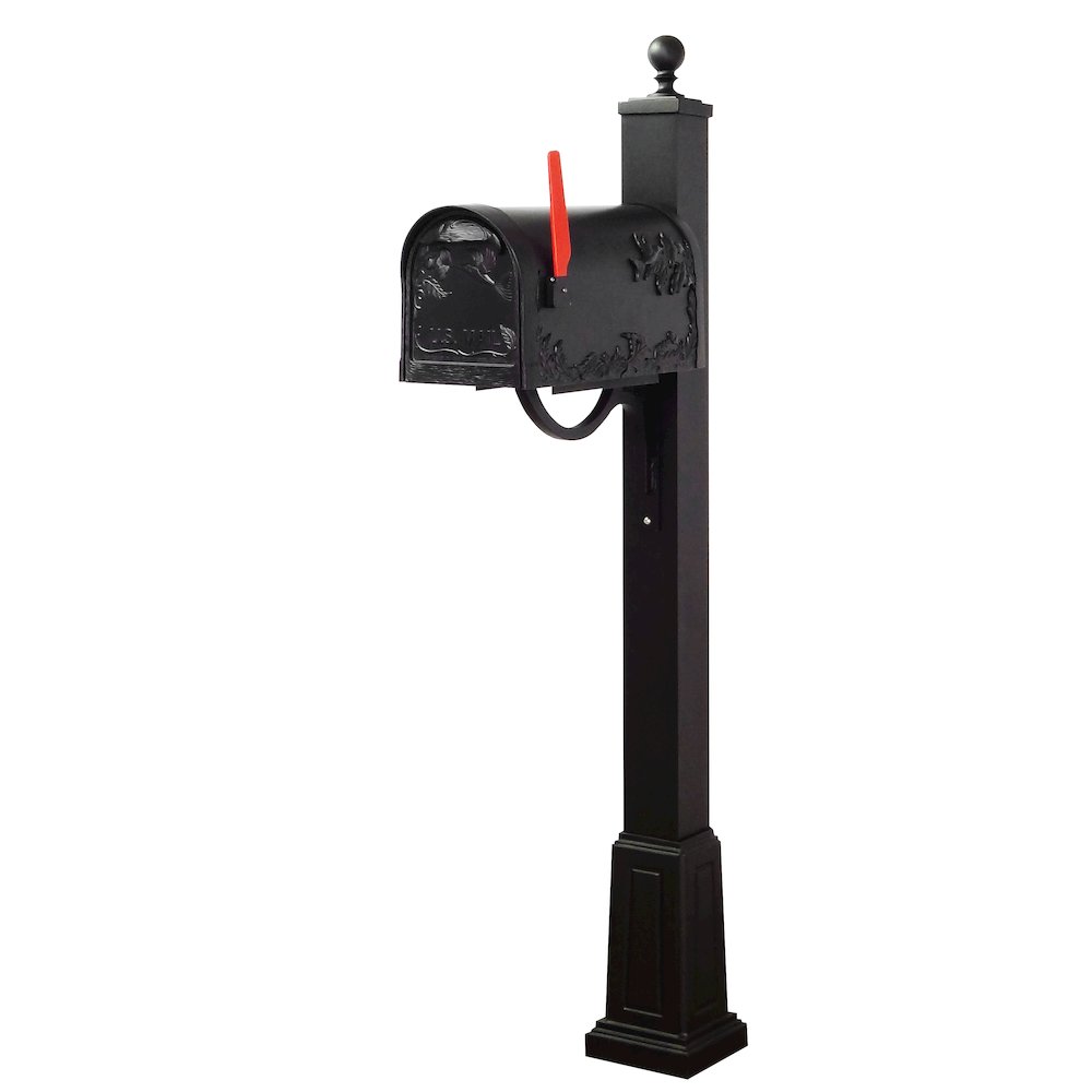 Hummingbird Curbside Mailbox and Springfield Mailbox Post with Base - Special Lite Products