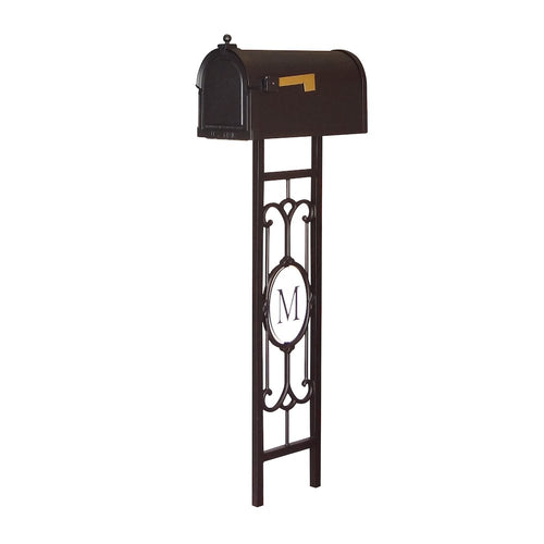 Berkshire Curbside Mailbox with Monogram Mailbox Post - Special Lite Products
