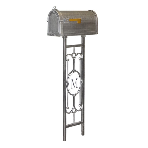 Berkshire Curbside Mailbox with Monogram Mailbox Post - Special Lite Products