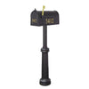 Curbside Mailbox with Front and Side Address Numbers and Bradford Mailbox Post - Special Lite Products