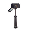 Curbside Mailbox with Front and Side Address Numbers and Bradford Mailbox Post - Special Lite Products