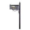 Curbside Mailbox with Front and Side Address Numbers and Bradford Mailbox Post - Special Lite Products