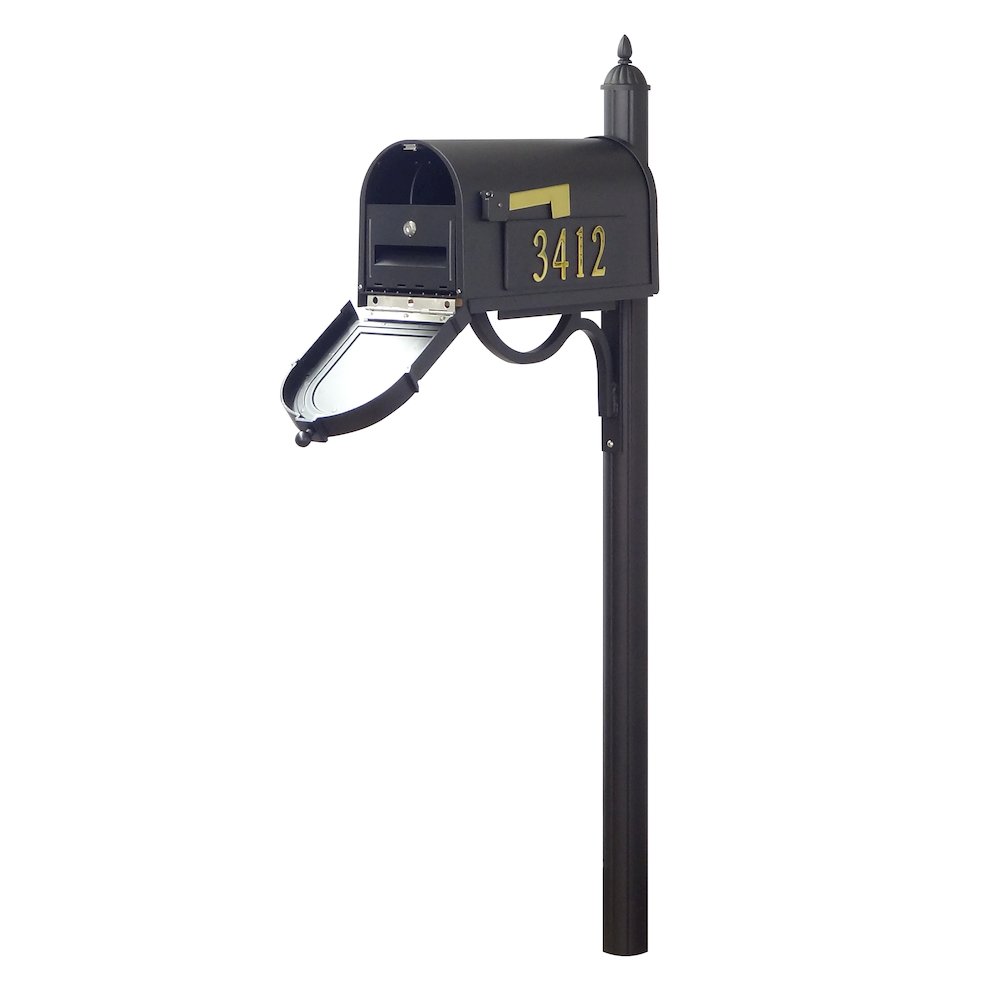 Berkshire Curbside Mailbox with Locking Insert and Richland Mailbox Post - Special Lite Products