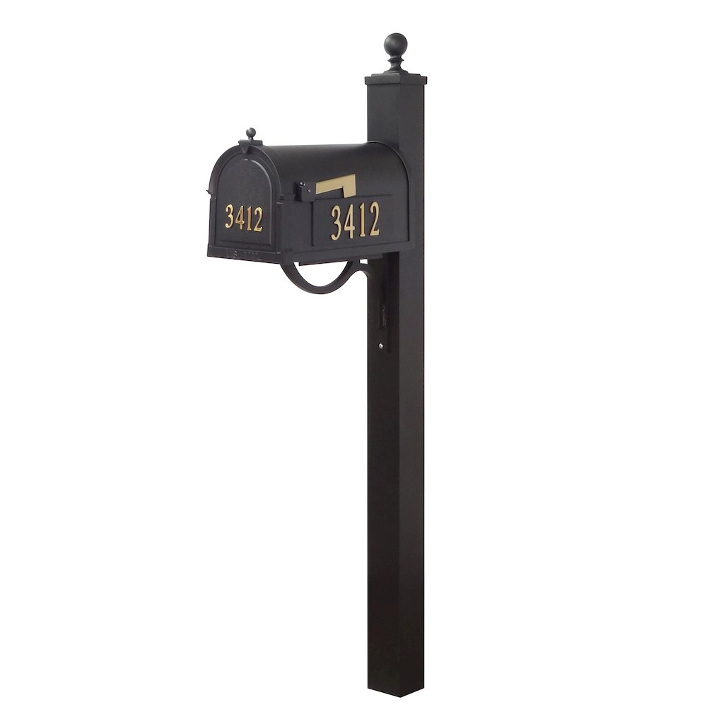 Curbside Mailbox with Front and Side Address Numbers and Springfield Mailbox - Special Lite Products