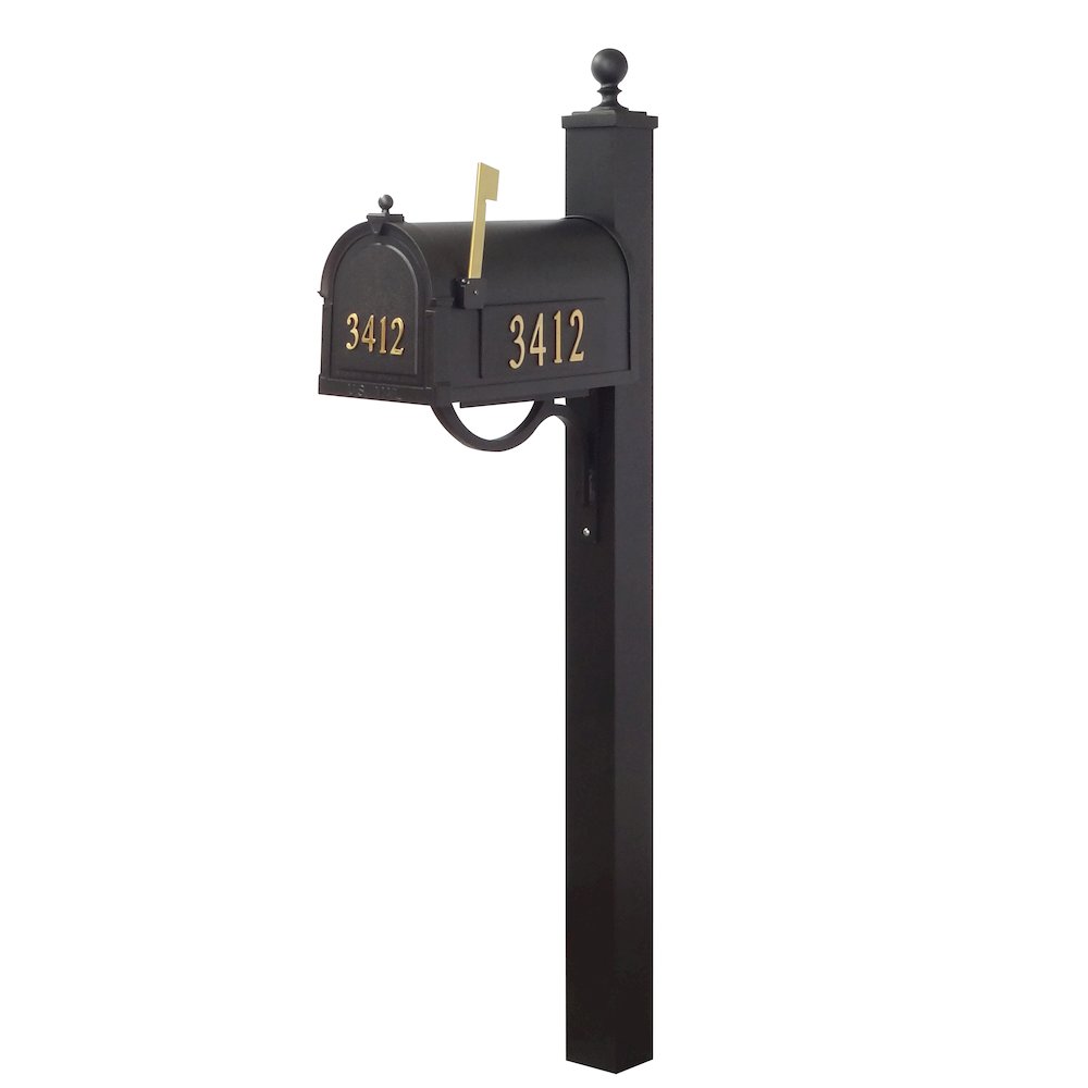 Curbside Mailbox with Front and Side Address Numbers and Springfield Mailbox - Special Lite Products