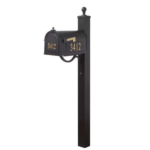 Curbside Mailbox with Front and Side Address Numbers and Springfield Mailbox - Special Lite Products