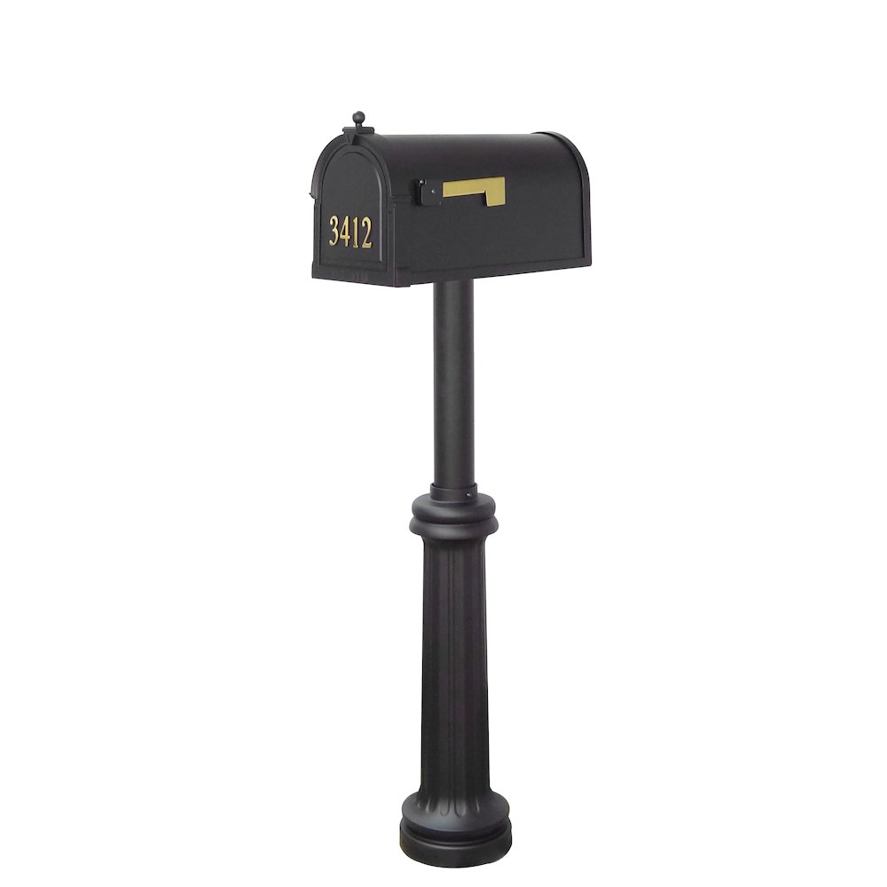 Berkshire Curbside Mailbox with Front Address Numbers and Bradford Mailbox Post - Special Lite Products