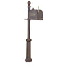 Berkshire Curbside Mailbox with Front Address Numbers and Fresno Mailbox Post - Special Lite Products