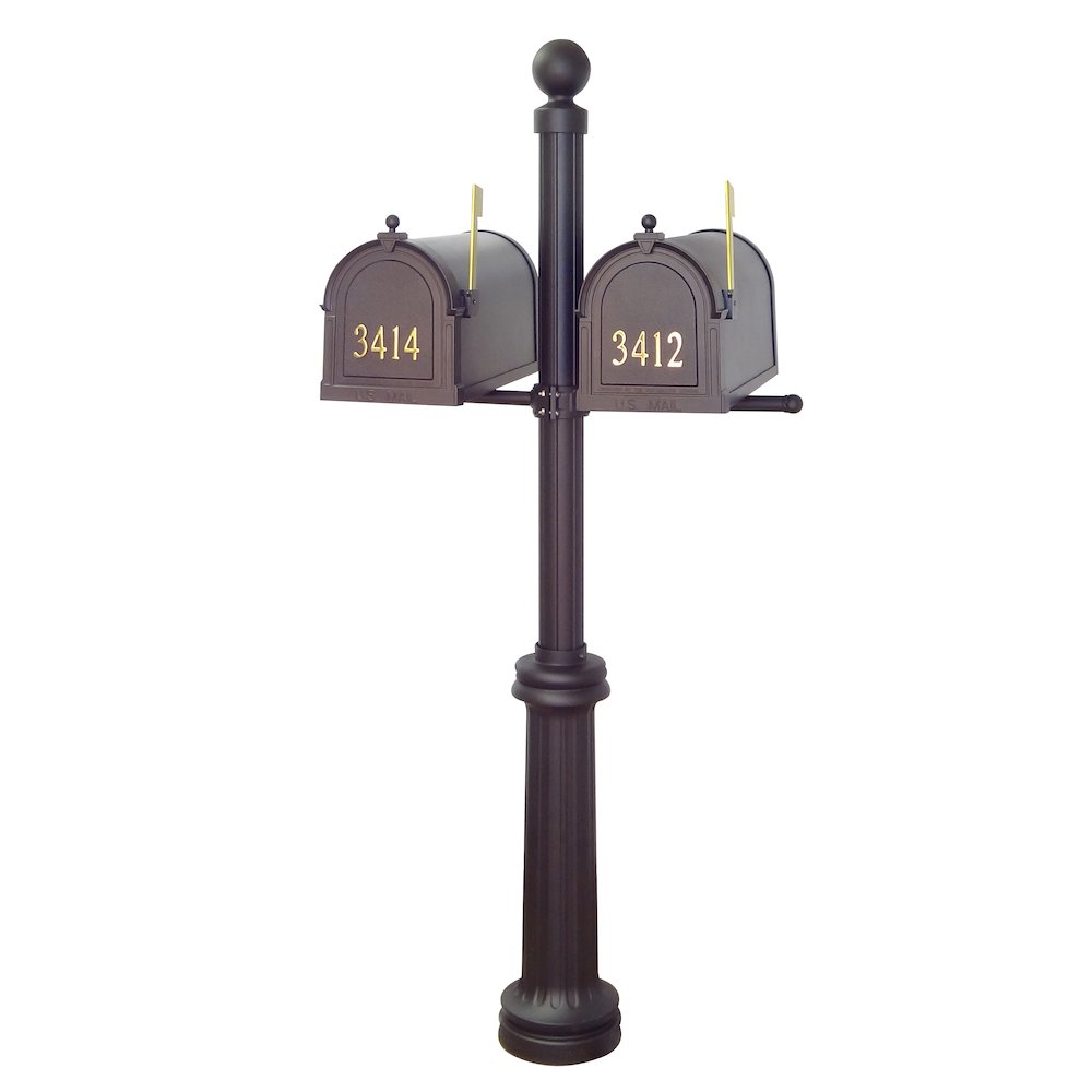 Curbside Mailboxes with Front Address Numbers and Fresno Double Mount Mailbox - Special Lite Products