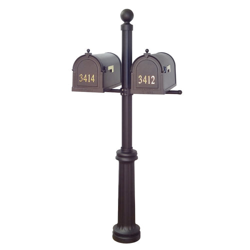 Curbside Mailboxes with Front Address Numbers and Fresno Double Mount Mailbox - Special Lite Products