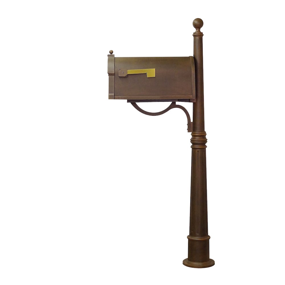 Berkshire Curbside Mailbox with Front Address Numbers and Ashland Mailbox Post - Special Lite Products