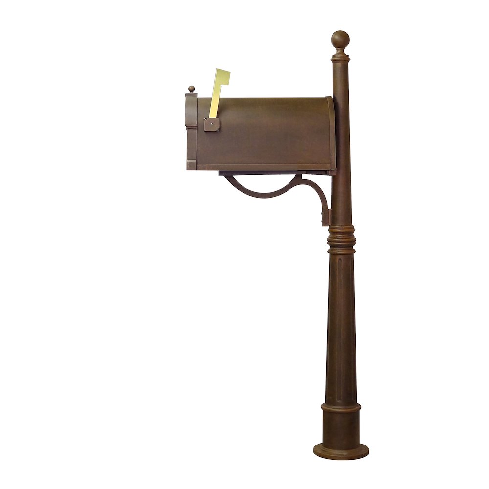 Berkshire Curbside Mailbox with Front Address Numbers and Ashland Mailbox Post - Special Lite Products