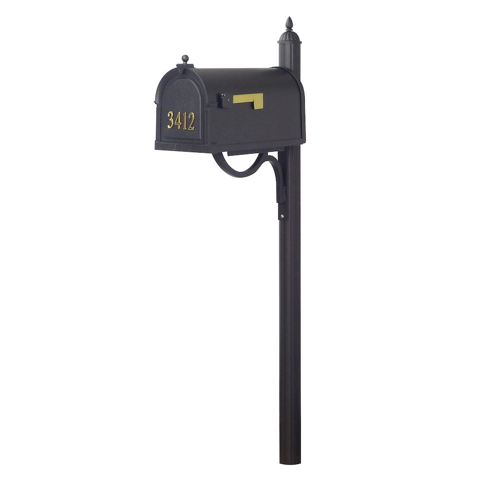Berkshire Curbside Mailbox with Front Address Numbers and Richland Mailbox Post - Special Lite Products