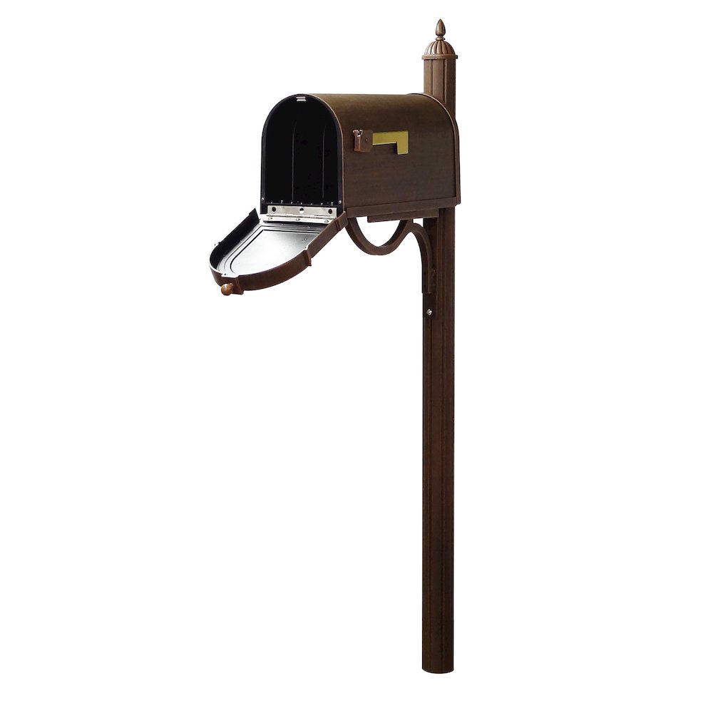 Berkshire Curbside Mailbox with Front Address Numbers and Richland Mailbox Post - Special Lite Products