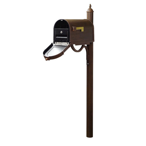 Berkshire Curbside Mailbox with Front Address Numbers and Richland Mailbox Post - Special Lite Products
