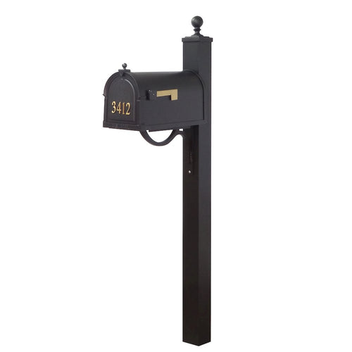 Berkshire Curbside Mailbox with Front Numbers and Springfield Mailbox Post - Special Lite Products