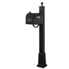 Curbside Mailbox with Front Numbers and Springfield Mailbox Post with Base - Special Lite Products