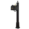 Curbside Mailbox with Front Numbers and Springfield Mailbox Post with Base - Special Lite Products