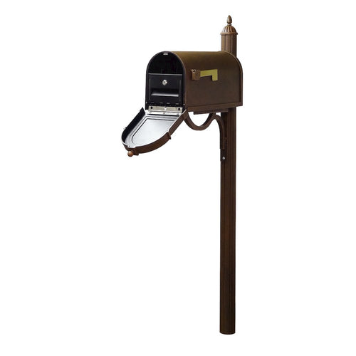 Berkshire Curbside Mailbox with Locking Insert and Richland Mailbox Post - Special Lite Products