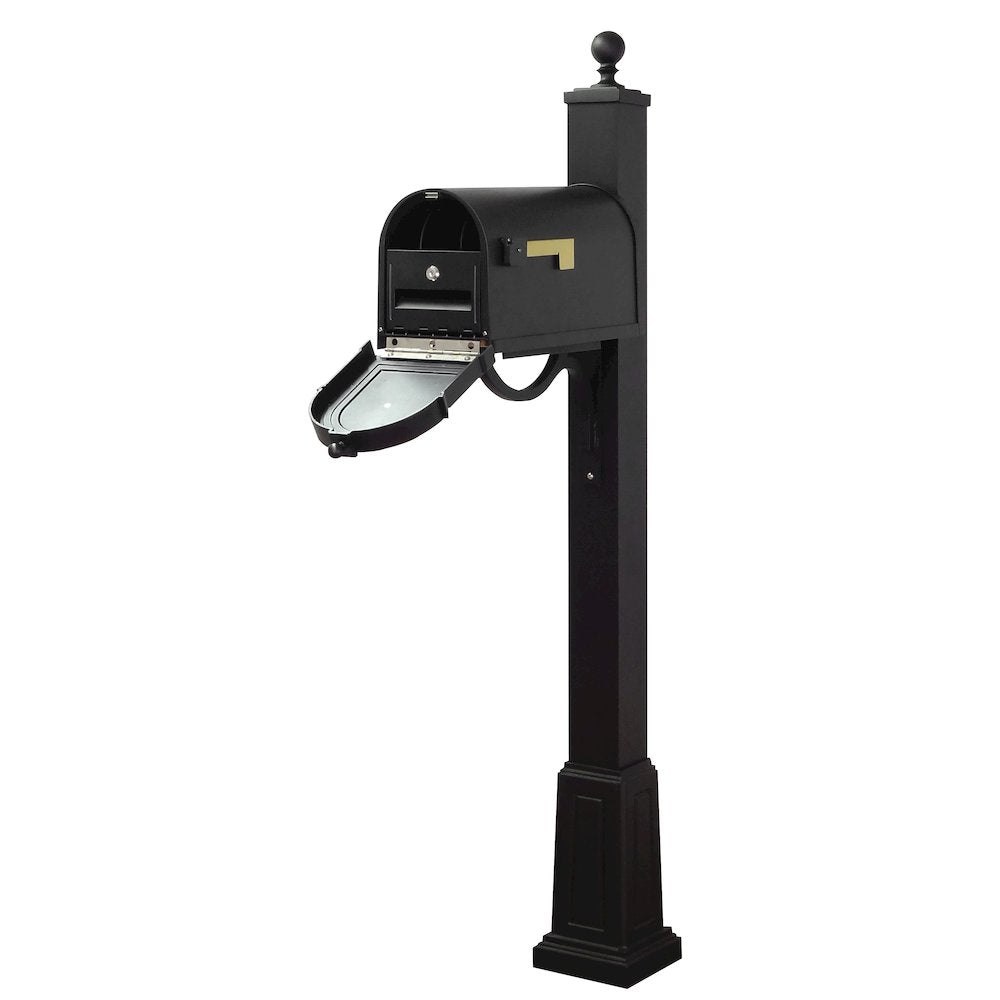 Curbside Mailbox with Locking Insert and Springfield Mailbox Post with Base - Special Lite Products