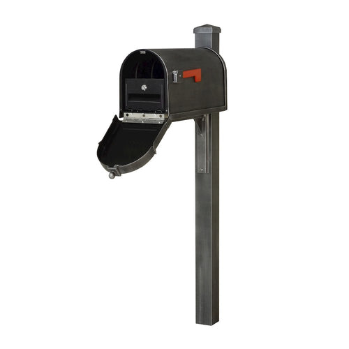 Berkshire Curbside Mailbox with Locking Insert and Wellington Mailbox Post - Special Lite Products