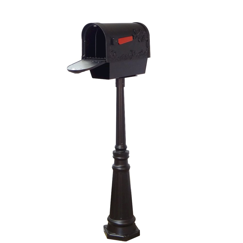 Hummingbird Curbside Mailbox with Newspaper Tube and Tacoma Mailbox Post - Special Lite Products