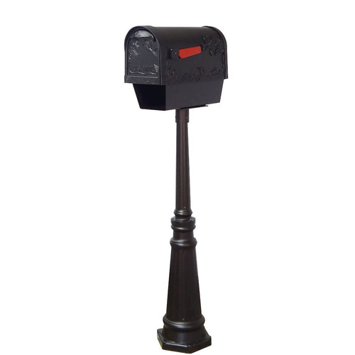 Hummingbird Curbside Mailbox with Newspaper Tube and Tacoma Mailbox Post - Special Lite Products