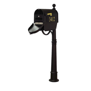 Curbside Mailbox with Front and Side Address Numbers, Newspaper Tube - Special Lite Products