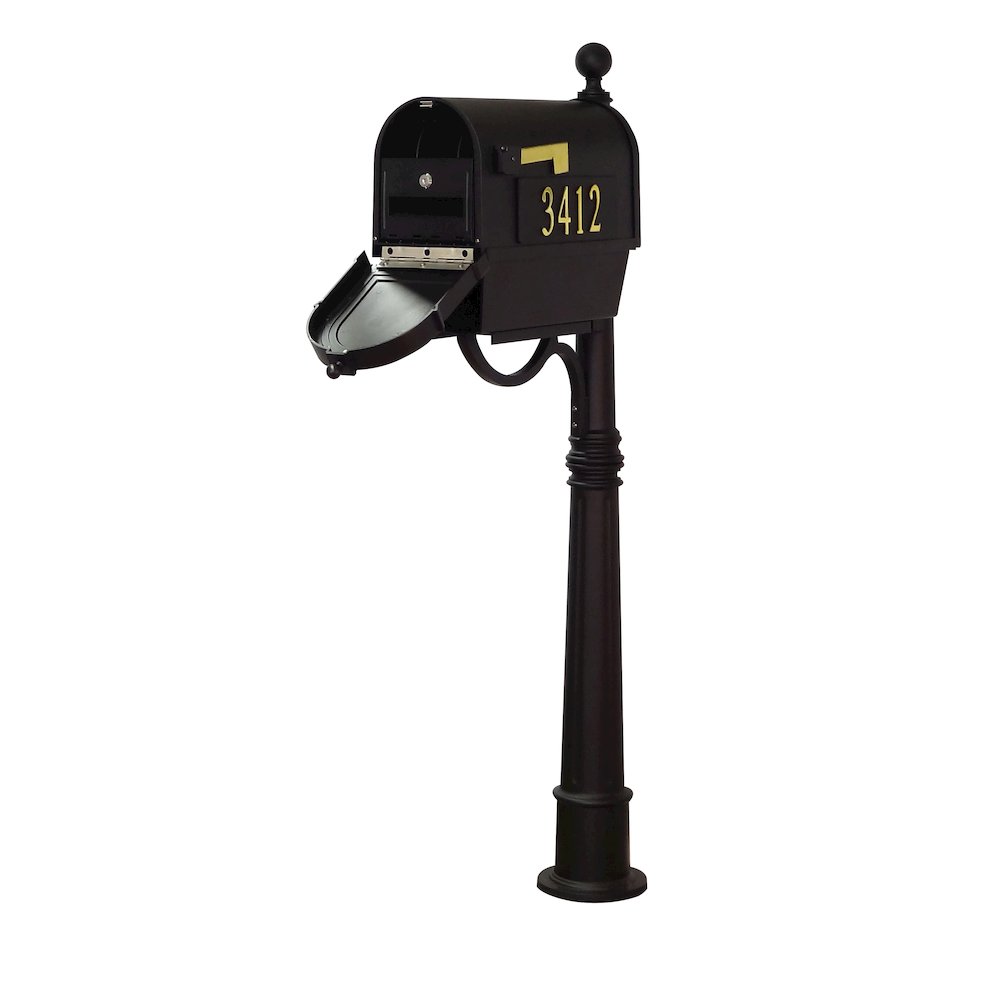 Curbside Mailbox with Front and Side Address Numbers, Newspaper Tube - Special Lite Products