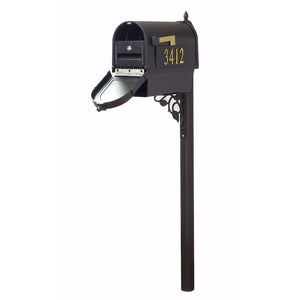 Curbside Mailbox with Front and Side Address Numbers, Newspaper Tube - Special Lite Products