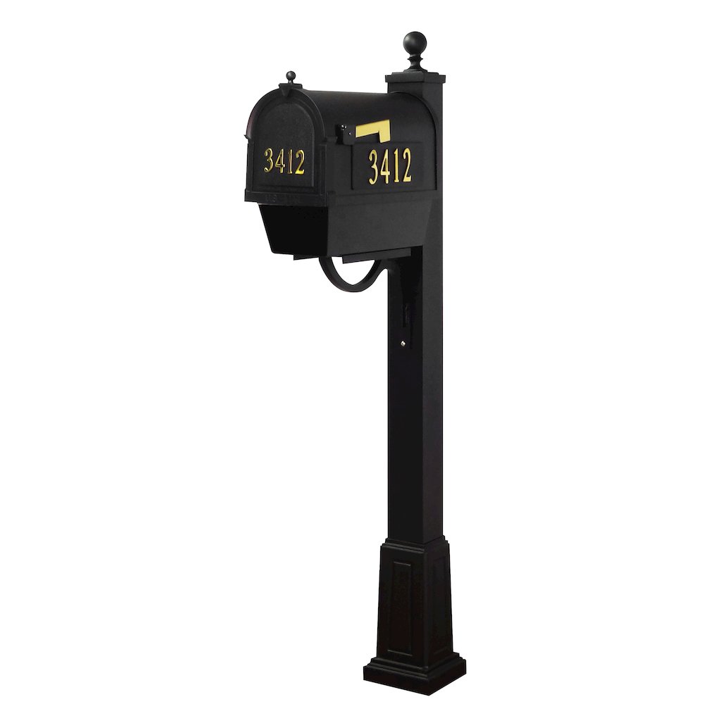 Curbside Mailbox with Front and Side Numbers with Base - Special Lite Products