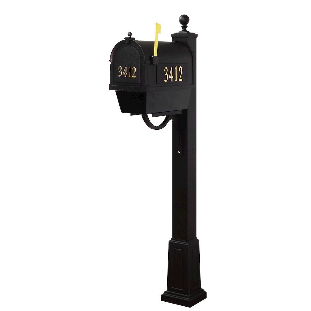 Curbside Mailbox with Front and Side Numbers with Base - Special Lite Products