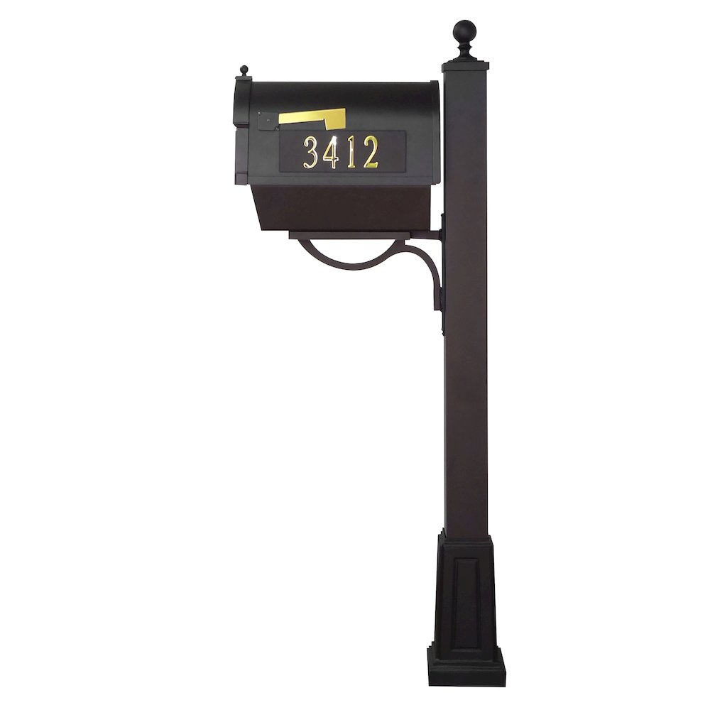 Curbside Mailbox with Front and Side Numbers with Base - Special Lite Products