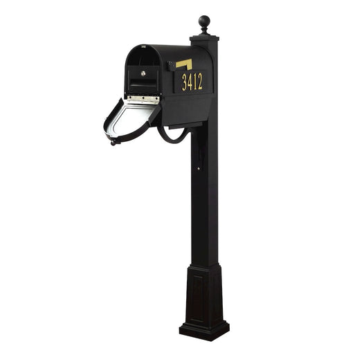 Curbside Mailbox with Front and Side Numbers, Newspaper Tube, Locking Insert - Special Lite Products