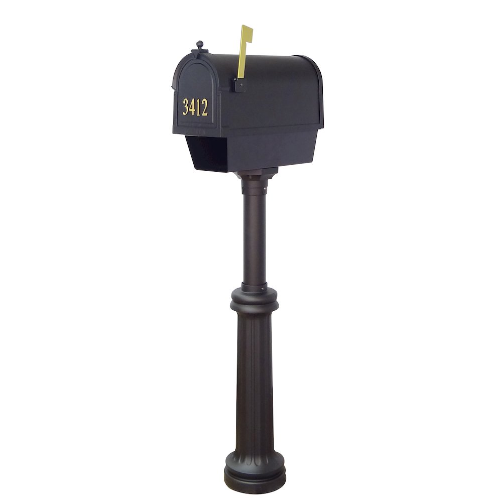 Curbside Mailbox with Newspaper Tube, Front Address Numbers and Bradford Mailbox - Special Lite Products