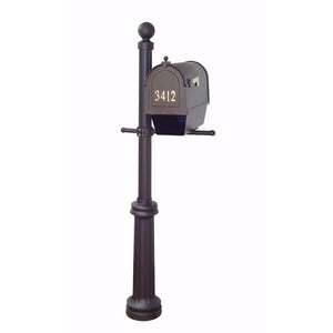 Curbside Mailbox with Newspaper Tube, Front Address Numbers and Fresno Mailbox - Special Lite Products