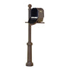 Curbside Mailbox with Newspaper Tube, Front Address Numbers and Fresno Mailbox - Special Lite Products