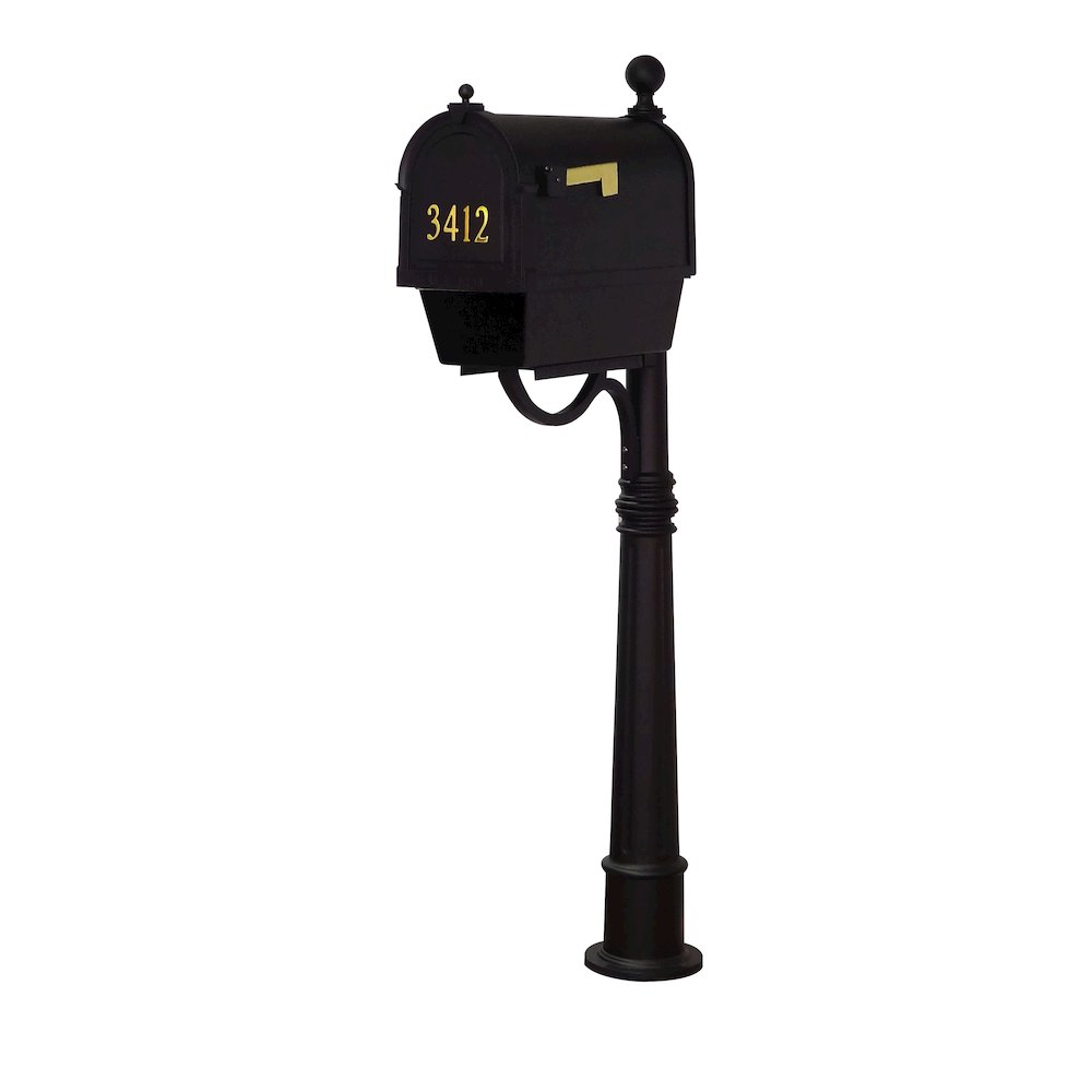 Curbside Mailbox with Front Address Numbers, Newspaper Tube and Ashland Mailbox - Special Lite Products