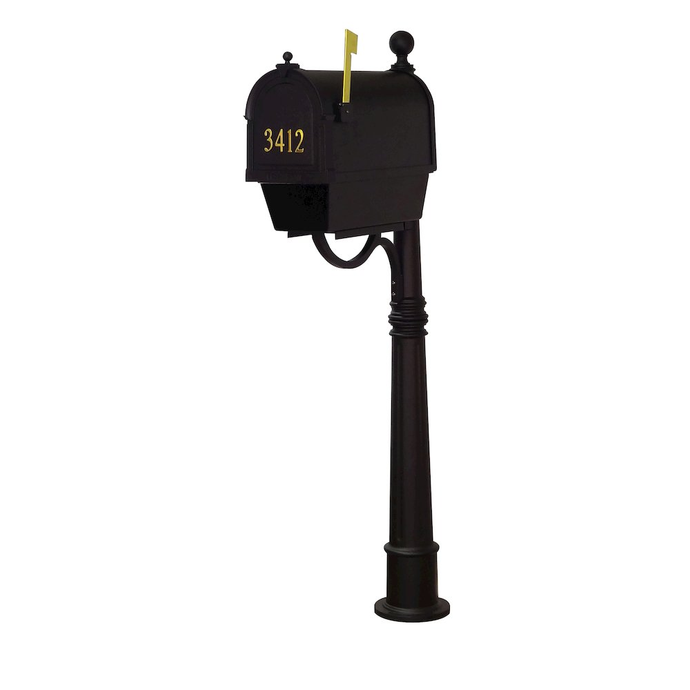 Curbside Mailbox with Front Address Numbers, Newspaper Tube and Ashland Mailbox - Special Lite Products