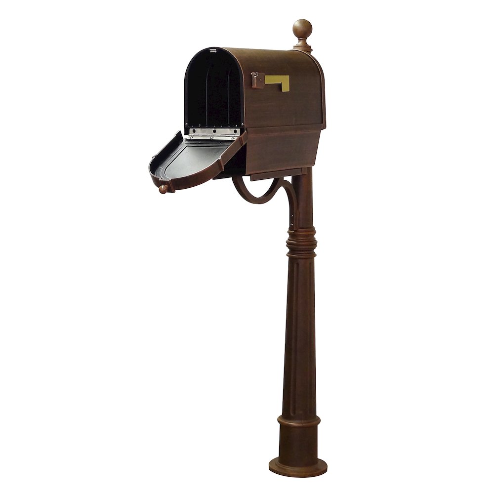 Curbside Mailbox with Front Address Numbers, Newspaper Tube and Ashland Mailbox - Special Lite Products
